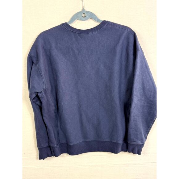 Champion Sweatshirt Men Large Navy Reverse Weave Long Sleeve Crew Neck Pullover - Picture 7 of 8